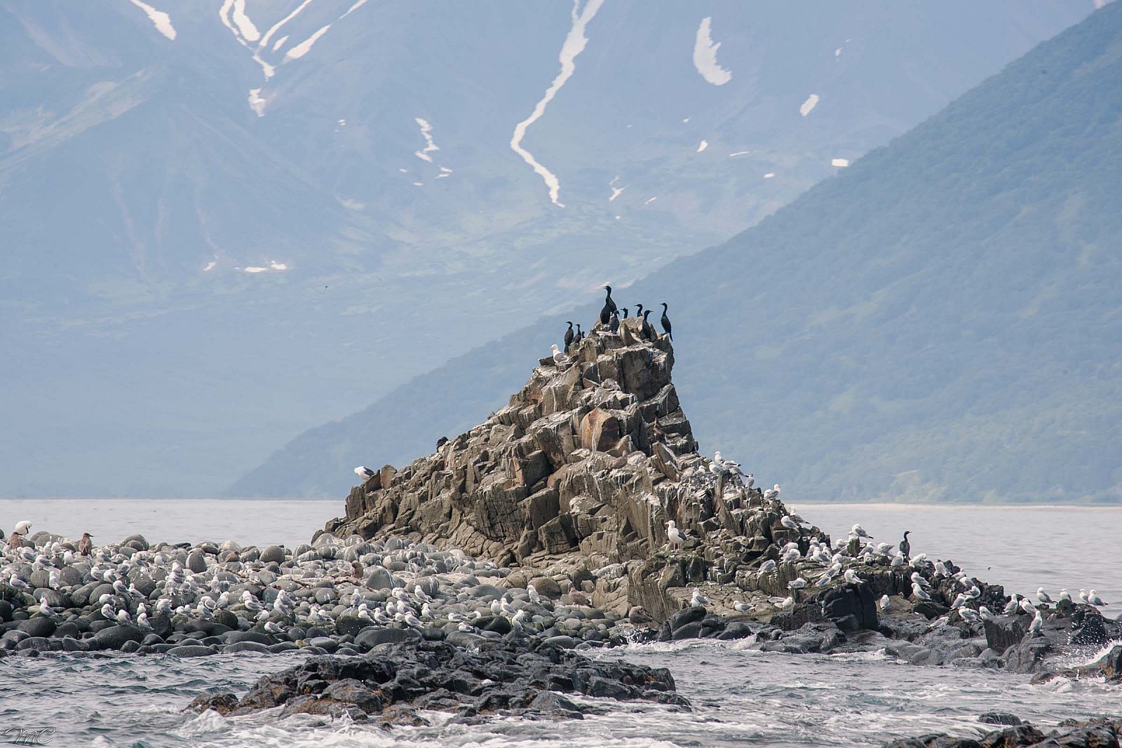 Скалы около острова Старичков - Камчатка