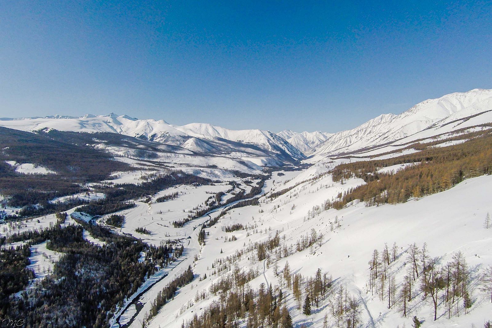 Долина реки Аргут - Алтай (зима)