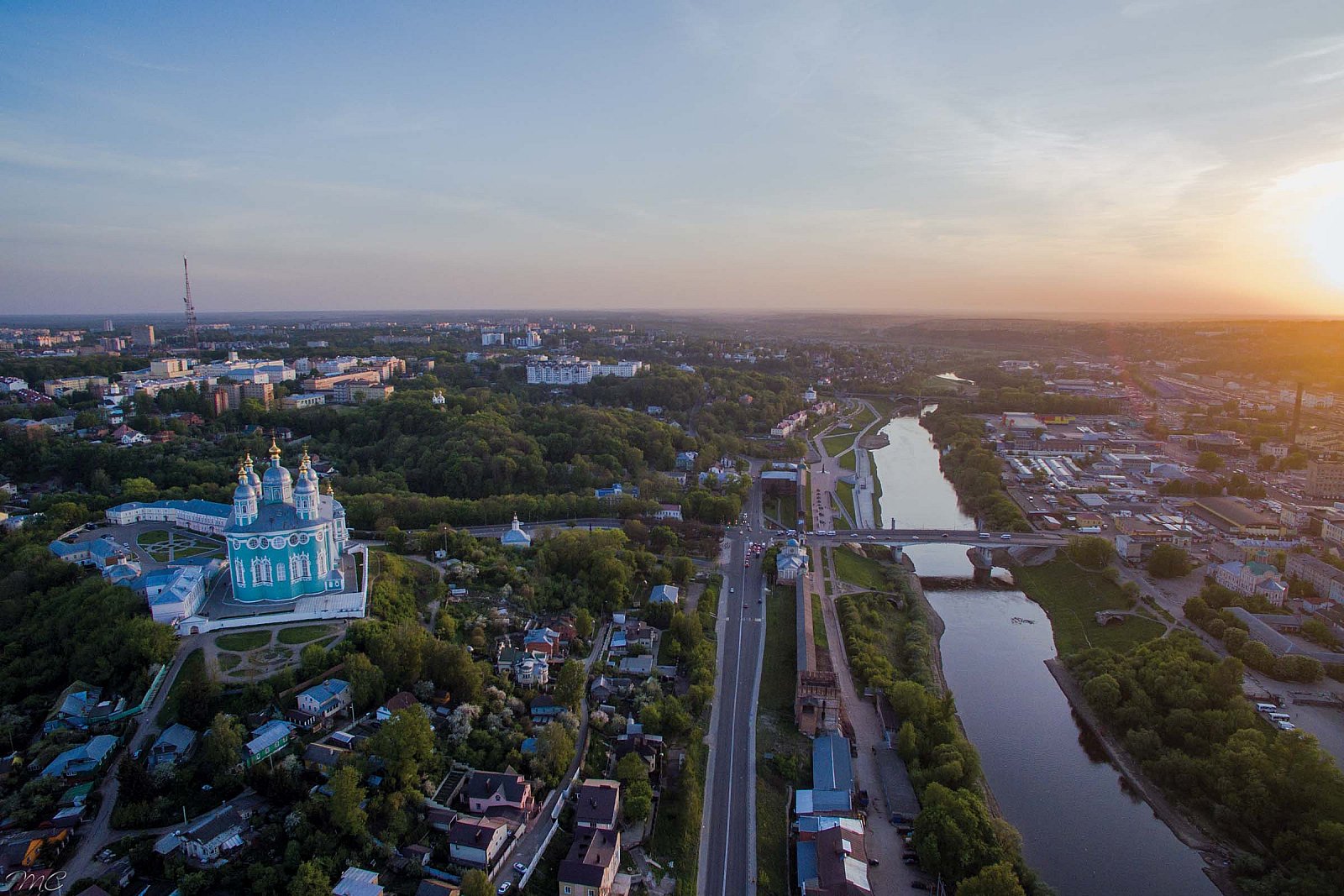 Свято-Успенский кафедральный собор и река Днепр - Смоленская область