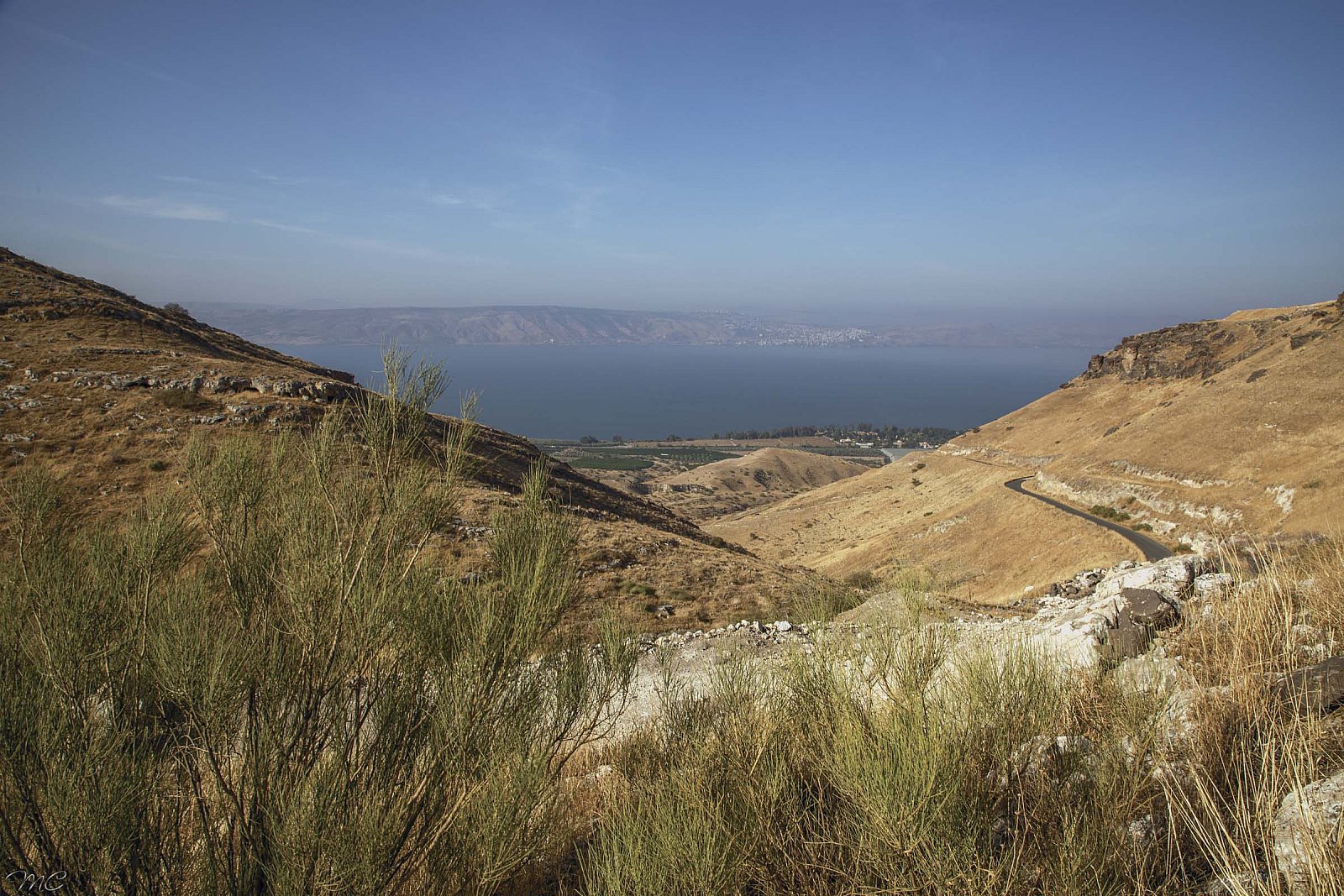 Галилейское море с Голанских высот - Святая земля